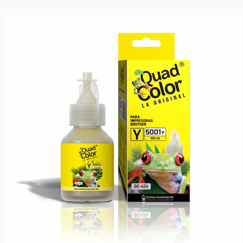TINTA COMPATIBLE 100 ML AMARILLO BROTHER QUAD COLOR-424