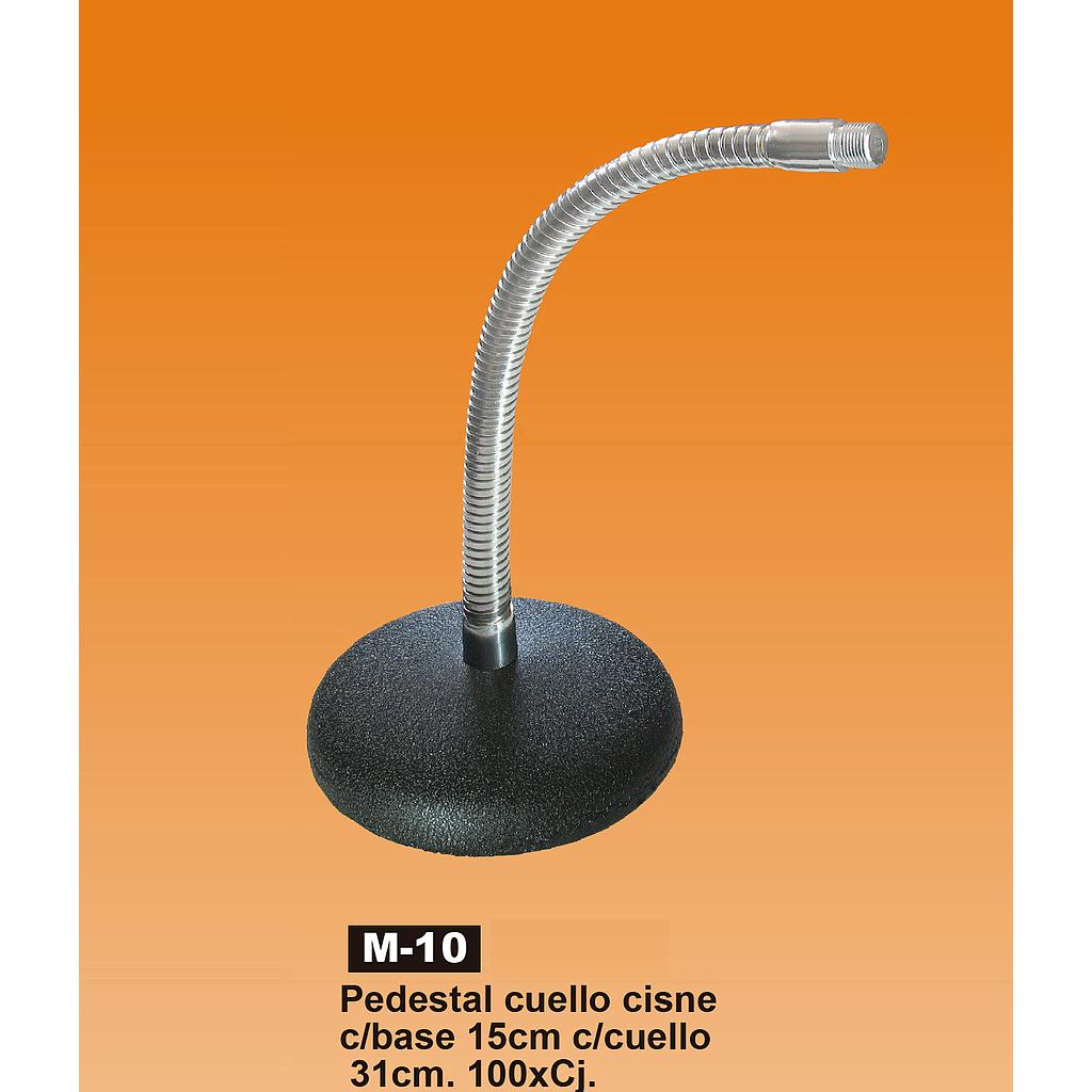 PEDESTAL PARA MICROFONO CISNE 31CM BASE REDONDA 15CM M-10