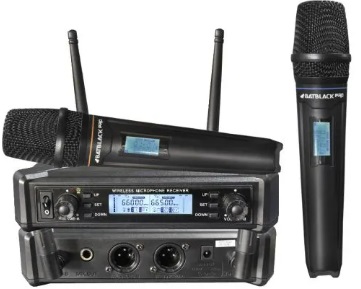 MICROFONO EXTERNO INALAMBRICO CON DISPLAY BATBLACK BT-M40