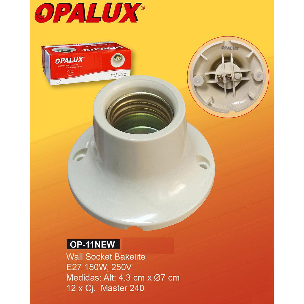 SOCKET WALL BAKELITA  MASTER 240 OP-11NEW OPALUX