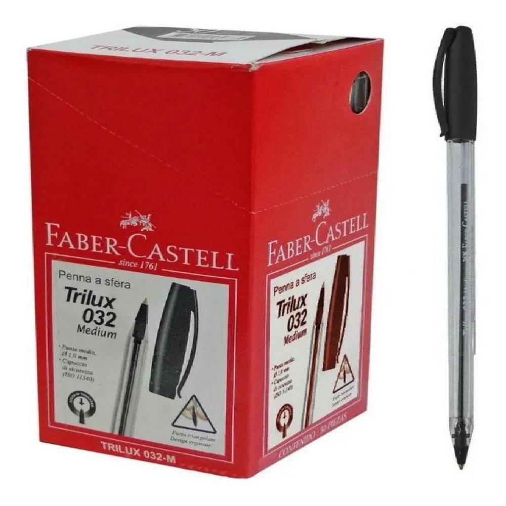 LAPICERO NEGRO 032 TRANSPARENTE TRILUX CAJA(X50) FABER CASTELL 