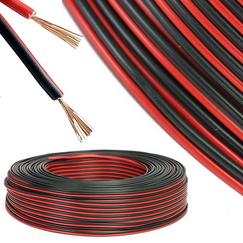 CABLE AUDIO P/PARLANTE ROJO Y NEGRO, 2X18 100METROS