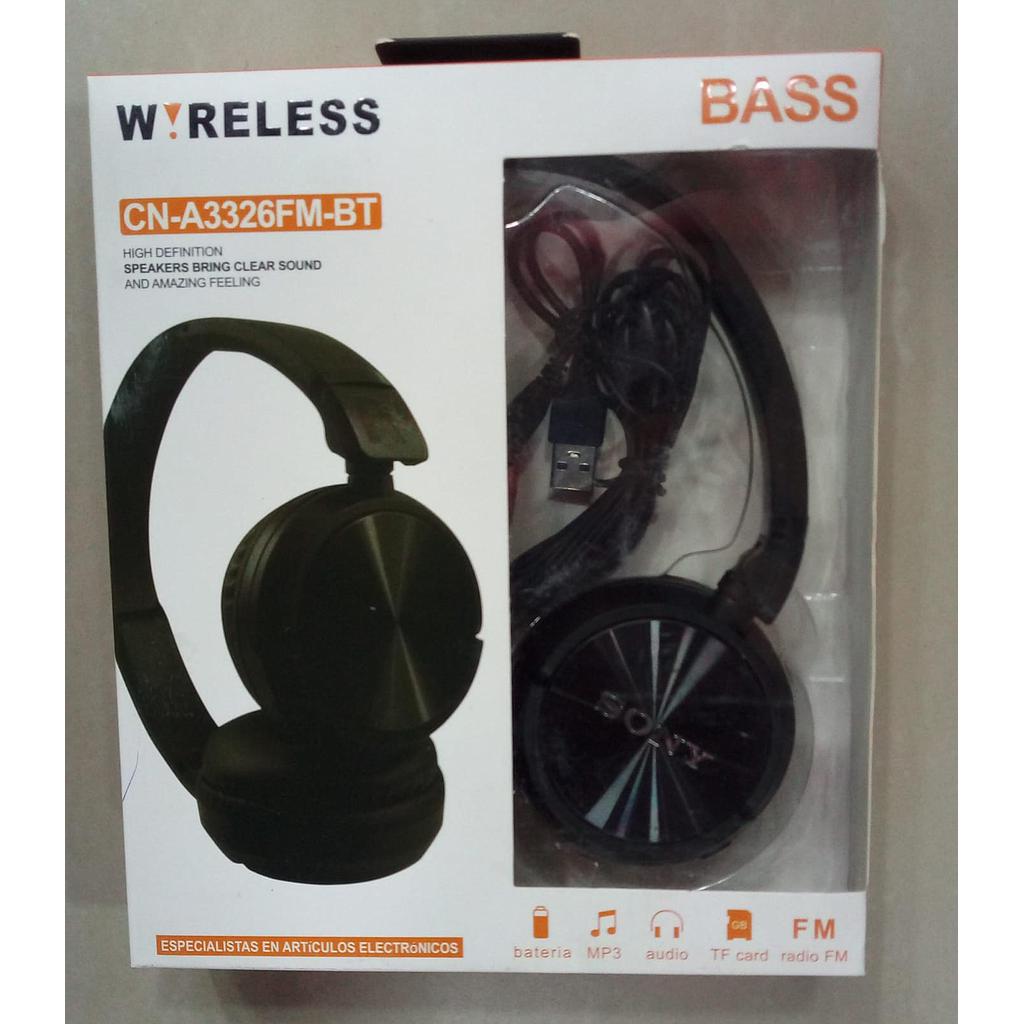 AUDIFONO INALAMBRICO CN-3326FM-BT 