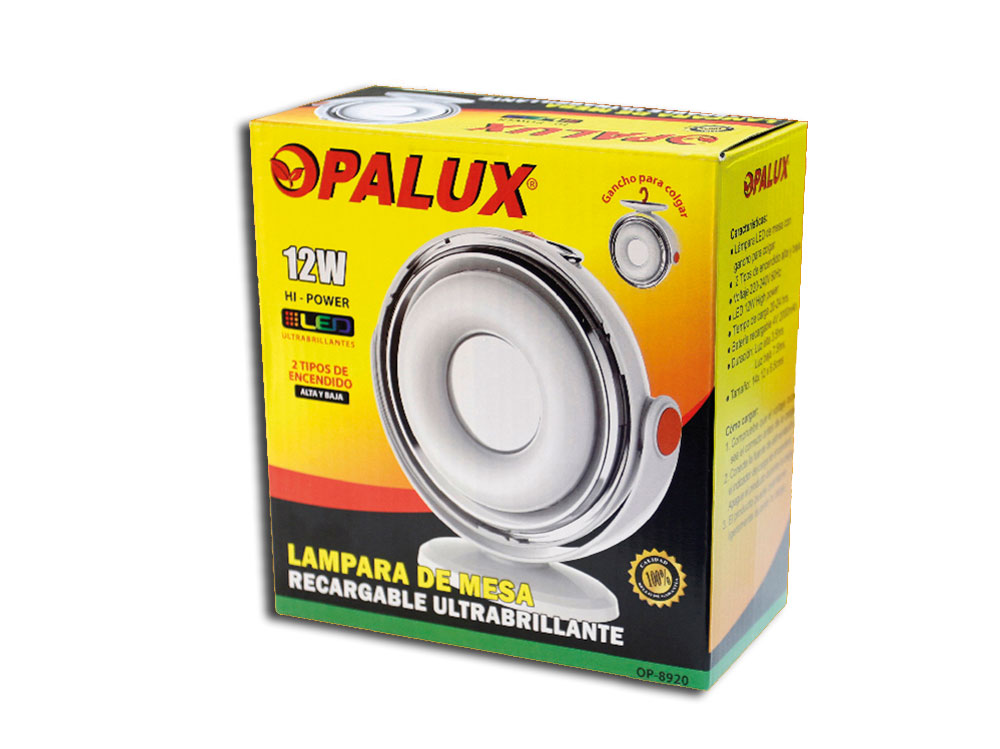 LAMPARA 12W DE MESA RECARGABLE OP-8920 OPALUX  AREA 2