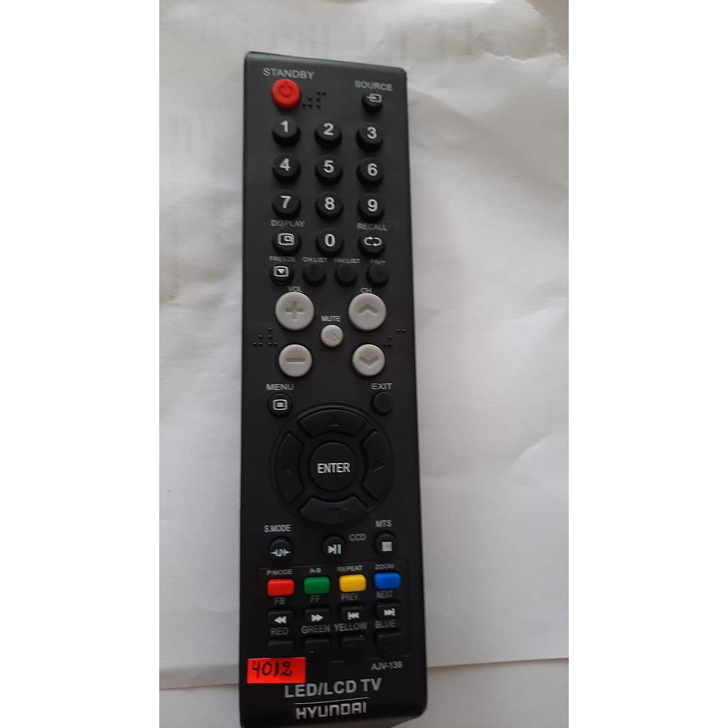 CONTROL REMOTO AJV-138 HYUNDAI 4012 AREA 1 