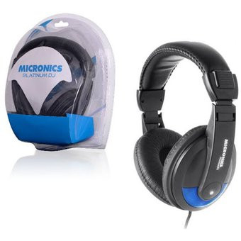 AUDIFONO-- PLATINUM DJ BLACK/BLUE MIC H701 MICRONICS IP GAR: 1MES M 