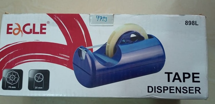 DISPENSADOR DE CINTA SCOTCH EAGLE PASTICO GRANDE AZUL/NEGRO MOD: 898L AREA 6