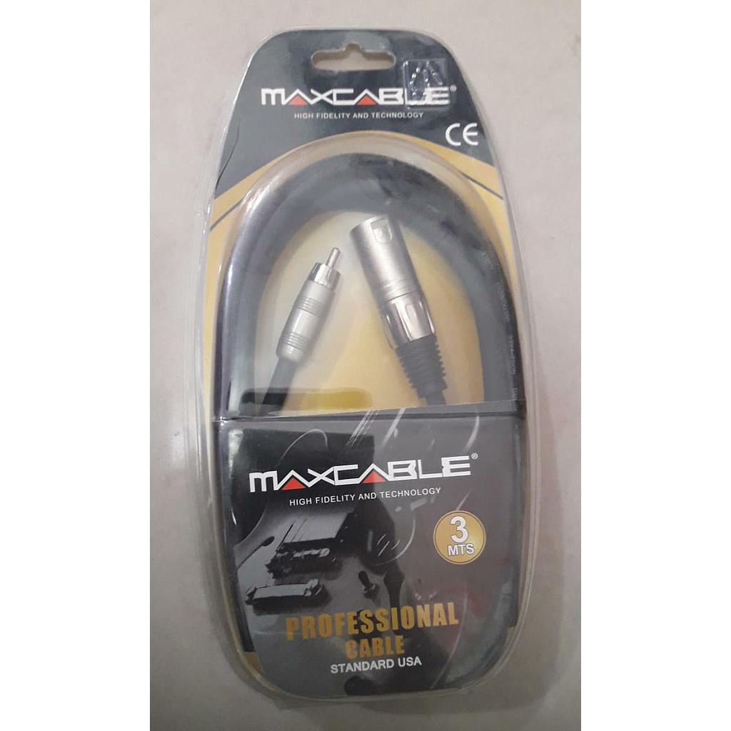 EXTENSORES DE AUDIO PROFESIONAL (XLR) 3 METROS CANON MACHO A HEMBRA MP-245PR-3M GAR: NO APLICA AREA 3