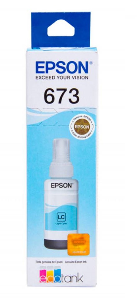 TINTA ORIGINAL 70 ML EPSON 673 CIAN CLARO L800