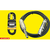 CABLE EXTENSION STEREO MONO 6.3MM A JACK MONO 6.3MM 3 METROS AP-254PR-3M