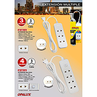 EXTENSION DE CORRIENTE 5METROS 4 SALIDAS OP-NK135 OPALUX