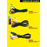 CABLE 3 RCA A RCA+STEREO DE 1.80 METROS MC-219-3M