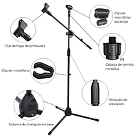 PEDESTAL PARA MICROFONO PROFESSIONAL BT-218Y BATBACK