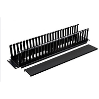 ORGANIZADOR DE CABLE PARA GABINETE HORIZONTAL  CON TAPA 2RU SATRA