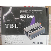 INVERTIDOR DE CORRIENTE DE 12V A 220V DE 300W MAS CABLES  COCODRILO EN BLISTER-ENTRADA USB 5V 2A* POWER-3 PT GAR:  3 MESES"LOCAL5